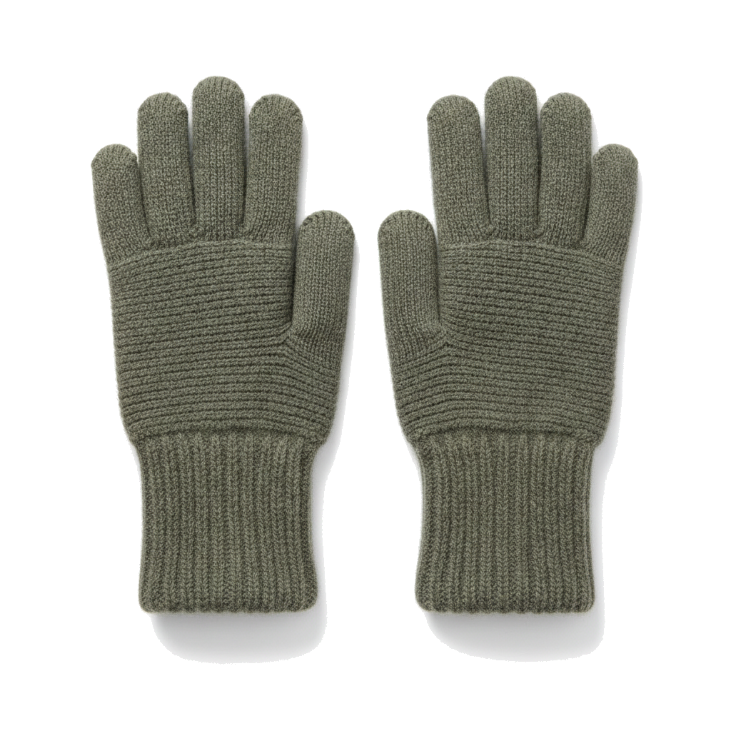 Ribbed knit gloves