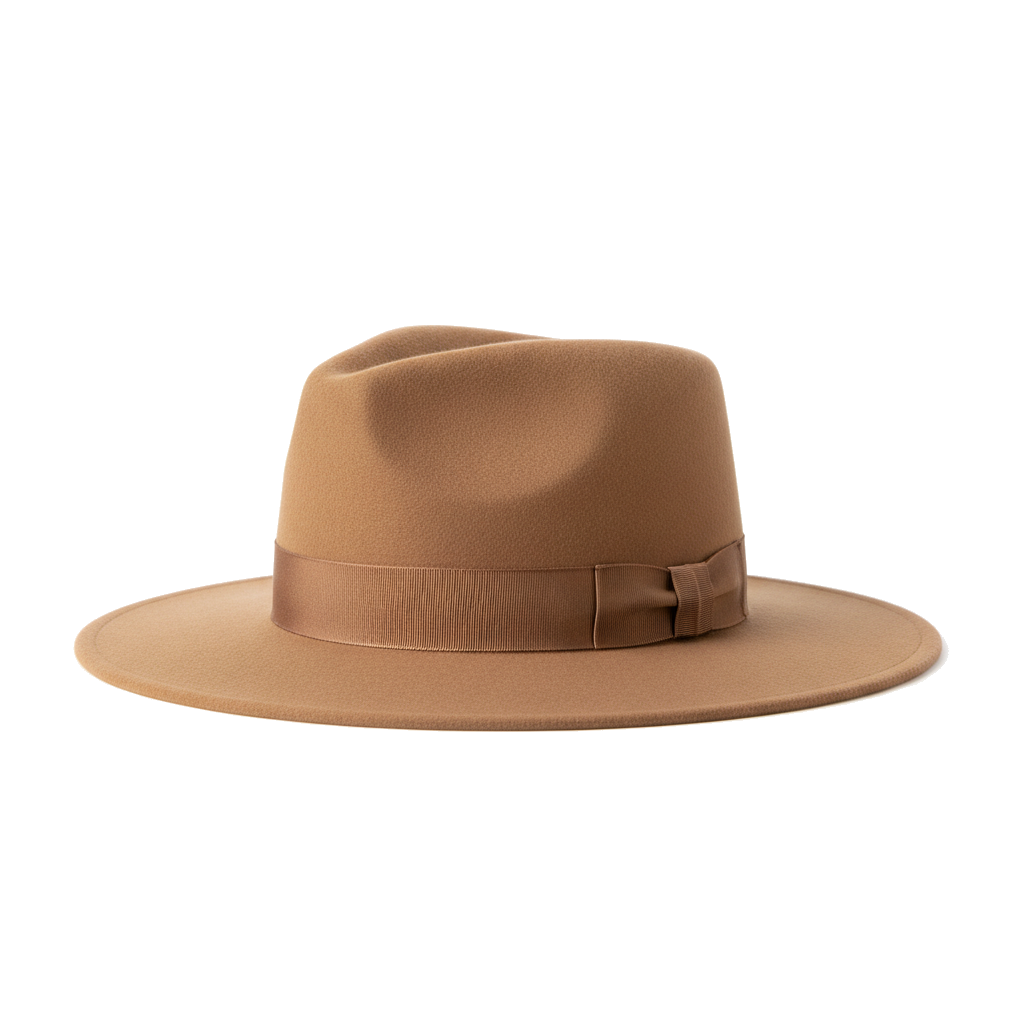 Wide-brim wool felt hat